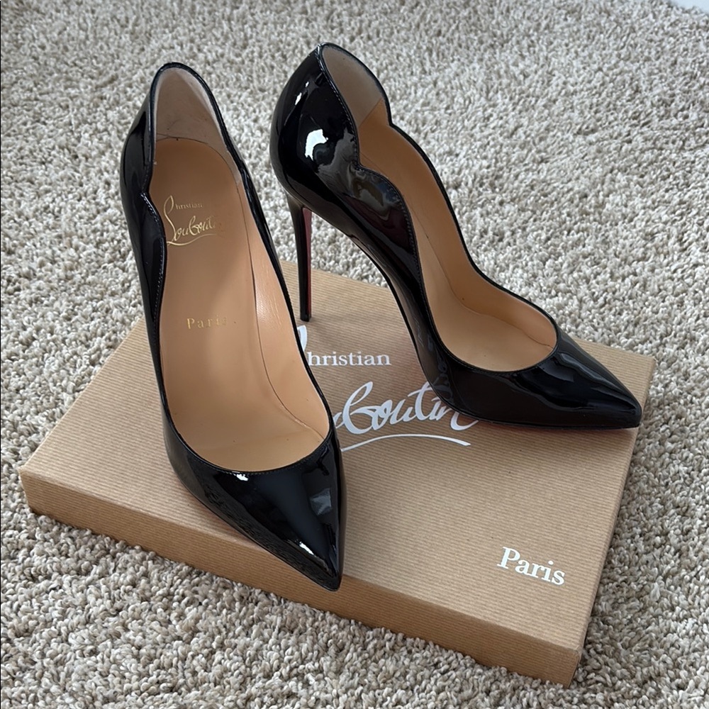 Christian Louboutin Black Patent Leather Pumps